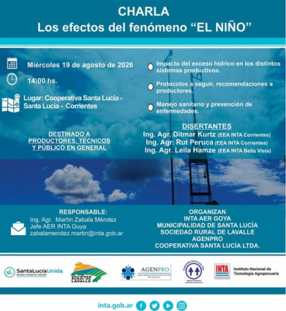 FENÓMENO EL NIÑO: Capacitación e intercambio para el sector productivo